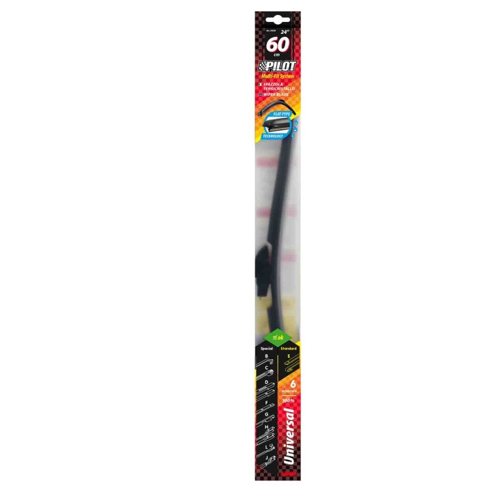 19529-C-01.JPG Pilot Spazzola Tergicristallo 60 Cm (24") 1 Pz 500-500c-595-695 Biposto Tergi Confezione 1 Pz Lampa Tergicristall