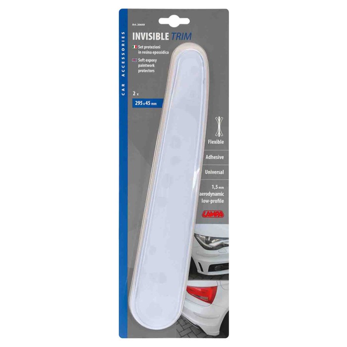 20649-C-01.JPG Invisible Trim Set 2 Protezioni In Resina Epossidica Trasparente Salvaporta Protezione