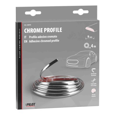 20878-S-01.JPG Profilo Adesivo Cromato 4 M 9 Mm Profili Profili E Ornamenti