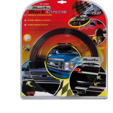 20892-C-01.JPG Profilo Adesivo Cromato Nero 4 M 39 Mm Profili Profili E Ornamenti