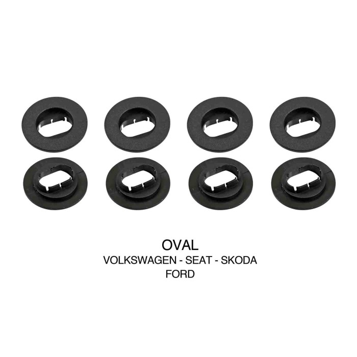 22995-S-01.JPG Set 4 Clip Fissaggio Tappeti Ovale Volkswagen Seat Skoda Ford Accessori Tappeti
