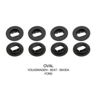 Set 4 Clip Fissaggio Tappeti Ovale Volkswagen Seat Skoda Ford Accessori Tappeti