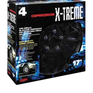 31209-S-01.JPG C 071 X Treme Set 4 Copricerchi Ø 17" Nero Opaco Copricerchi 4 Pz Verniciati Speciali Copricerchi