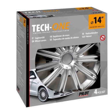 31511-S-01.JPG Nero Set 4 Copricerchi Ø 14" Copricerchi 4 Pz Verniciati Tech One Copricerchi