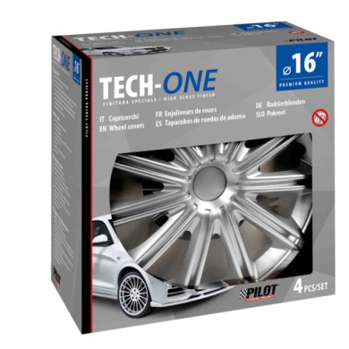 31513-S-01.JPG Nero Set 4 Copricerchi Ø 16" Copricerchi 4 Pz Verniciati Tech One Copricerchi