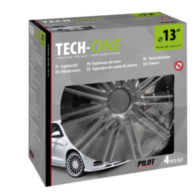 31515-C-01.JPG Nero Dark Set 4 Copricerchi Ø 13" Copricerchi 4 Pz Verniciati Tech One Copricerchi
