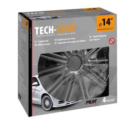 31516-S-01.JPG Nero Dark Set 4 Copricerchi Ø 14" Copricerchi 4 Pz Verniciati Tech One Copricerchi