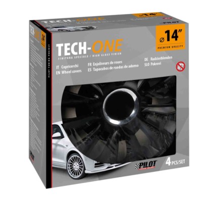 31526-S-01.JPG Avalone Pro Black Set 4 Copricerchi Ø 14" Copricerchi 4 Pz Verniciati Tech One Copricerchi