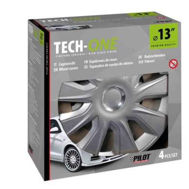 31595-C-01.JPG Stratos Rc Silver Set 4 Copricerchi Ø 13" Copricerchi 4 Pz Verniciati Tech One Copricerchi