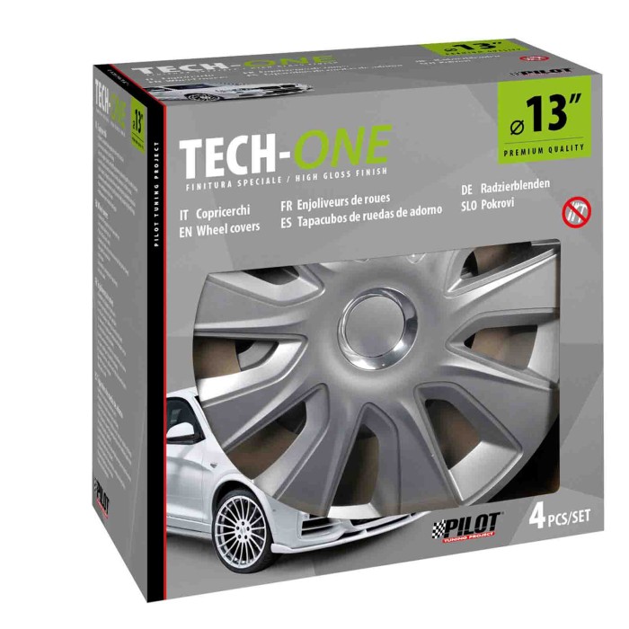 31595-C-01.JPG Stratos Rc Silver Set 4 Copricerchi Ø 13" Copricerchi 4 Pz Verniciati Tech One Copricerchi