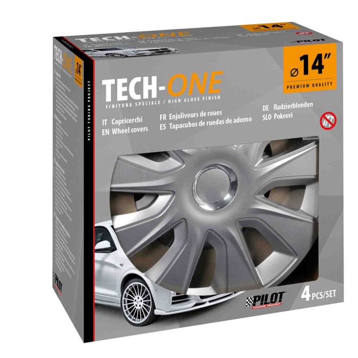 31596-S-01.JPG Stratos Rc Silver Set 4 Copricerchi Ø 14" Copricerchi 4 Pz Verniciati Tech One Copricerchi