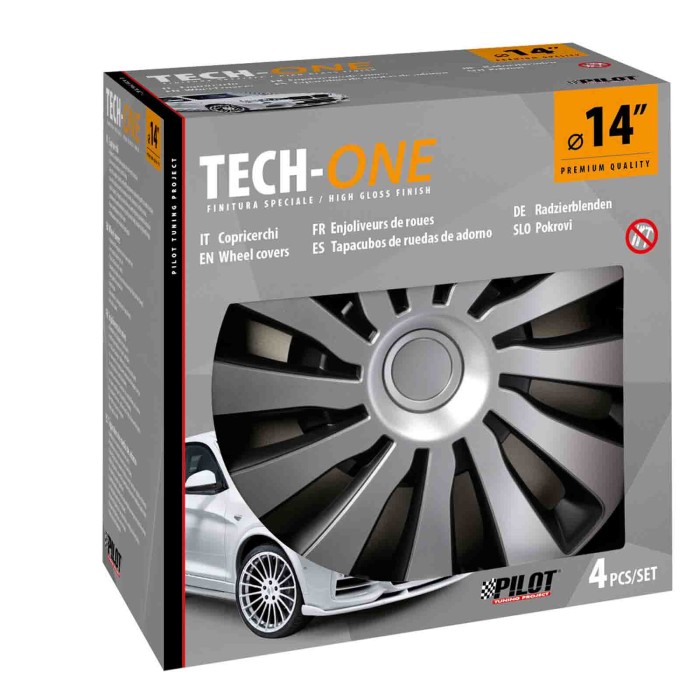 31656-S-01.JPG Sepang Silver & Black Set 4 Copricerchi Ø 14" Copricerchi 4 Pz Verniciati Tech One Copricerchi