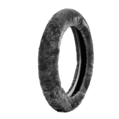 32961-S-01.JPG Comfort Wheel Coprivolante Elasticizzato In Vera Pelliccia Antracite Ø 35 42 Cm Coprivolanti Elasticizzati In Ver