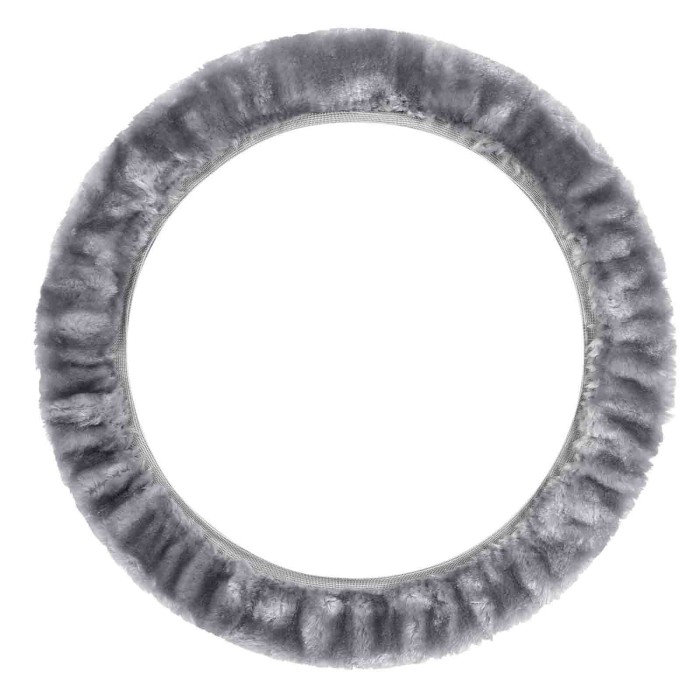 32963-S-03.JPG Fancy Plush Coprivolante Elasticizzato In Pelliccia Sintetica Ø 36 42 Cm Grigio Coprivolanti Elasticizzati