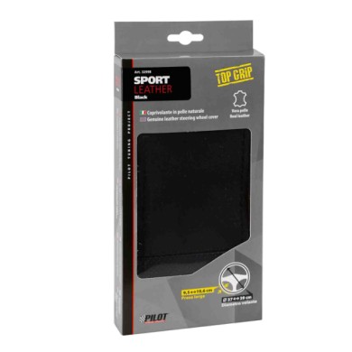 32998-C-01.JPG Sport Coprivolante In Pelle L Ø 37/39 Cm Nero Coprivolanti Da Cucire In Vera Pelle Coprivolanti Da Cucire