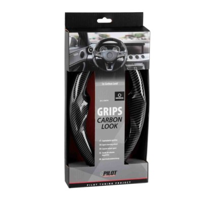 33074-C-01.JPG Grips Coprivolante Sportivo In Pvc Universale Carbon Look Coprivolanti Universali Coprivolanti