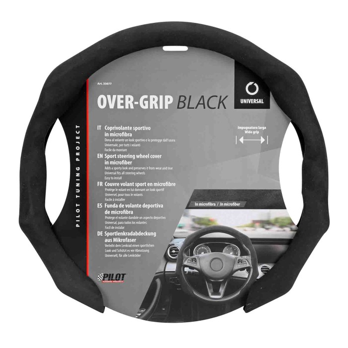 33077-C-01.JPG Over Grip Coprivolante Sportivo In Microfibra Universale Nero Coprivolanti Universali Coprivolanti