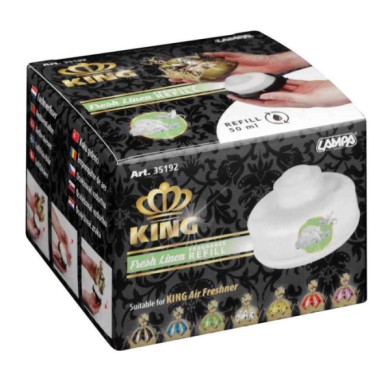 35192-C-01.JPG King Deodorante Per Ambiente Ricarica 50 Ml Lino Fresco Lampa Deodoranti