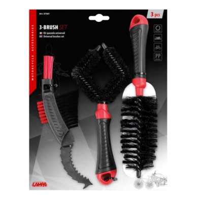 37361-S-01.JPG Set 3 Spazzole Per Pulizia Moto E Ciclo Spazzole Pulizia Lavaggio