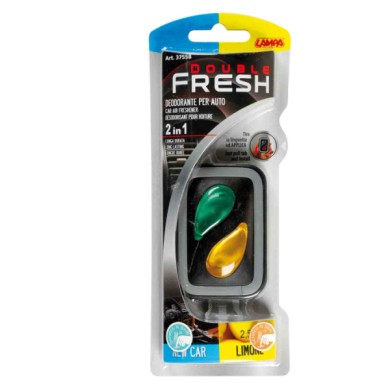 37558-S-01.JPG Double Fresh Deodorante Per Abitacolo 2x2 5 Ml Auto Nuova + Limone Lampa Deodoranti