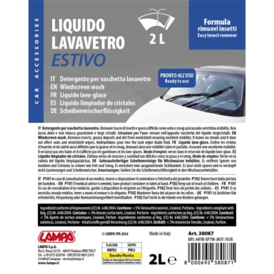 38087-S-01.JPG Liquido Lavavetro Estivo Concentrato 2000 Ml Liquido Lavavetri Lampa