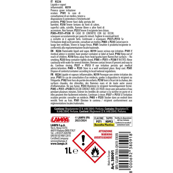 38091-S-01.JPG Liquido Detergente Cristalli ( 36°c) 1000 Ml Liquido Lavavetri Lampa