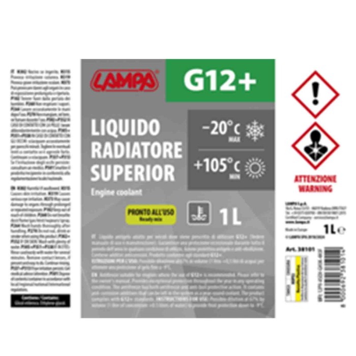 38101-S-01.JPG Superior Verde G12+ Liquido Antigelo Radiatore ( 20°c) 1 L Liquido Antigelo Radiatore Lampa