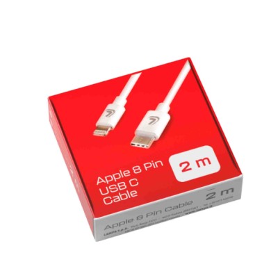 38683-S-01.JPG Linea Essentials Cavo Usb C   Apple 8 Pin 200 Cm Bianco Linea Essentials Accessori Telefonia