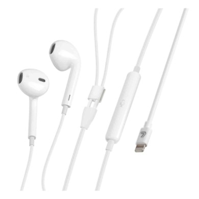 38687-C-01.JPG Linea Essentials Auricolari Con Microfono Cavo Apple 8 Pin 120 Cm Bianco Linea Essentials Accessori Telefonia