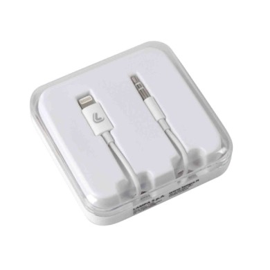 38688-S-01.JPG Linea Essentials Cavo Apple 8 Pin   Aux 100 Cm Bianco Linea Essentials Accessori Telefonia