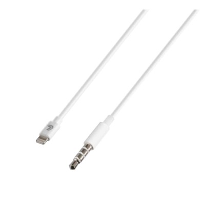 38688-C-01.JPG Linea Essentials Cavo Apple 8 Pin   Aux 100 Cm Bianco Linea Essentials Accessori Telefonia