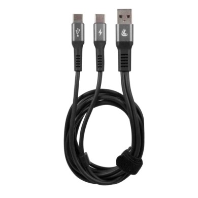 38699-S-01.JPG Cavo Con Doppio Connettore Usb   Type C 100 Cm Nero Type C Cavi