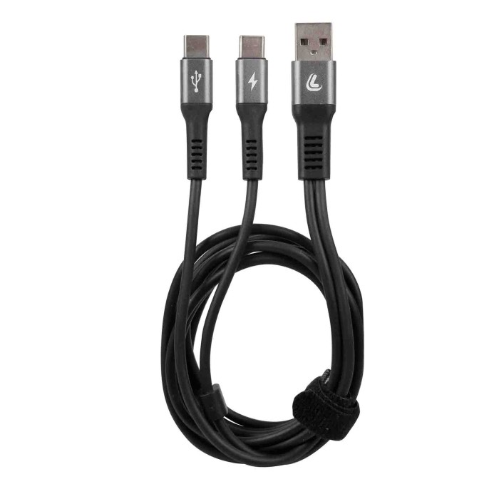 38699-S-01.JPG Cavo Con Doppio Connettore Usb   Type C 100 Cm Nero Type C Cavi