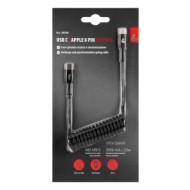 38706-C-01.JPG Cavo A Spirale Usb Type C   Apple 8 Pin 100 Cm Nero Apple Lightning/8 30 Pin Cavi