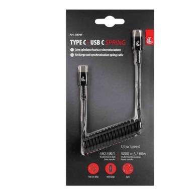 38707-C-01.JPG Cavo A Spirale Usb Type C   Type C 100 Cm Type C Cavi