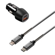 38712-S-03.JPG Kit 2 In 1 Lightning Pro Pd/qc 3.0 18w 12/24v Apple Lightning/dock 30 Pin Kit Di Ricarica