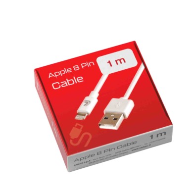 38807-S-01.JPG Linea Essentials Cavo Usb   Apple 8 Pin 100 Cm Bianco Linea Essentials Accessori Telefonia