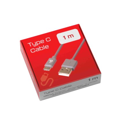38808-S-01.JPG Linea Essentials Cavo Usb   Usb Type C 100 Cm Grigio Linea Essentials Accessori Telefonia