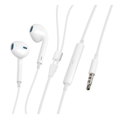 38818-C-01.JPG Linea Essentials Auricolare Stereo A Capsula Con Microfono 120 Cm Bianco Linea Essentials Accessori Telefonia