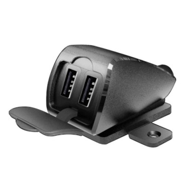 38827-A-01.JPG Usb Fix Trek 2 Doppio Caricatore Usb Resistente All'acqua Fissaggio Con Viti O Biadesivo Ultra Fast Charge 5400 M