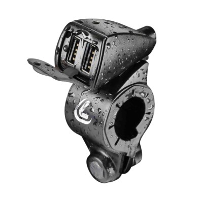 38828-S-01.JPG Usb Fix Trek Doppio Caricatore Usb Resistente All'acqua Fissaggio A Manubrio Ultra Fast Charge 5400 Ma 12/24v