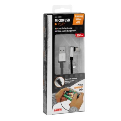 38835-S-01.JPG Cavo 90° Usb   Micro Usb 200 Cm Nero Micro Usb Cavi