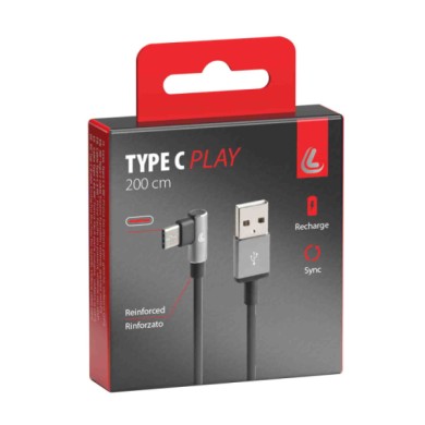 38839-S-01.JPG Cavo 90° Usb   Usb Type C 200 Cm Nero Type C Cavi