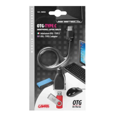 38858-C-01.JPG Cavo Otg Usb   Usb Type C 20 Cm Nero Otg Cavi