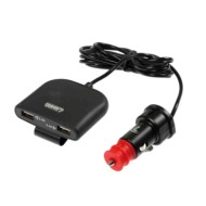 Caricabatteria 4 Porte Usb Con Prolunga Fast Charge 7800 Ma 12/24v Caricabatteria Usb 12/24v
