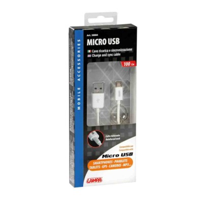 38884-C-01.JPG Cavo Usb   Micro Usb 100 Cm Bianco Micro Usb Cavi