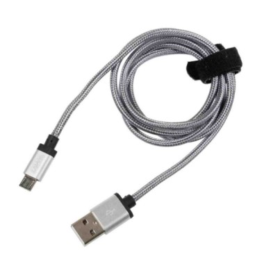 38886-S-11.JPG Cavo Rinforzato Usb   Micro Usb 100 Cm Grigio Micro Usb Cavi