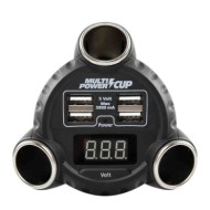 38926-S-03.JPG Multi Power Cup 3 Prese Accendisigari + 4 Usb E Voltmetro 12/24/36v Prese Spinotti E Prese Corrente