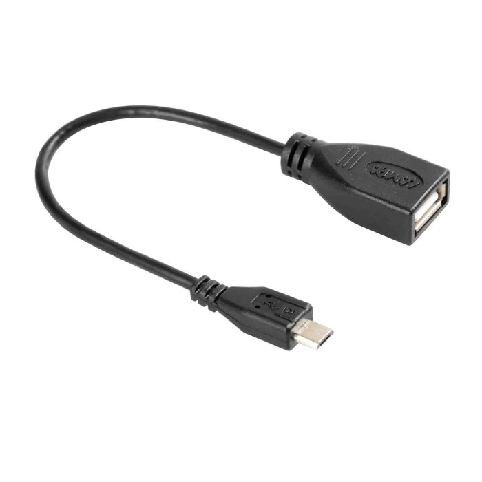 38929-A-01.JPG Cavo Otg Usb   Micro Usb 20 Cm Nero Otg Cavi