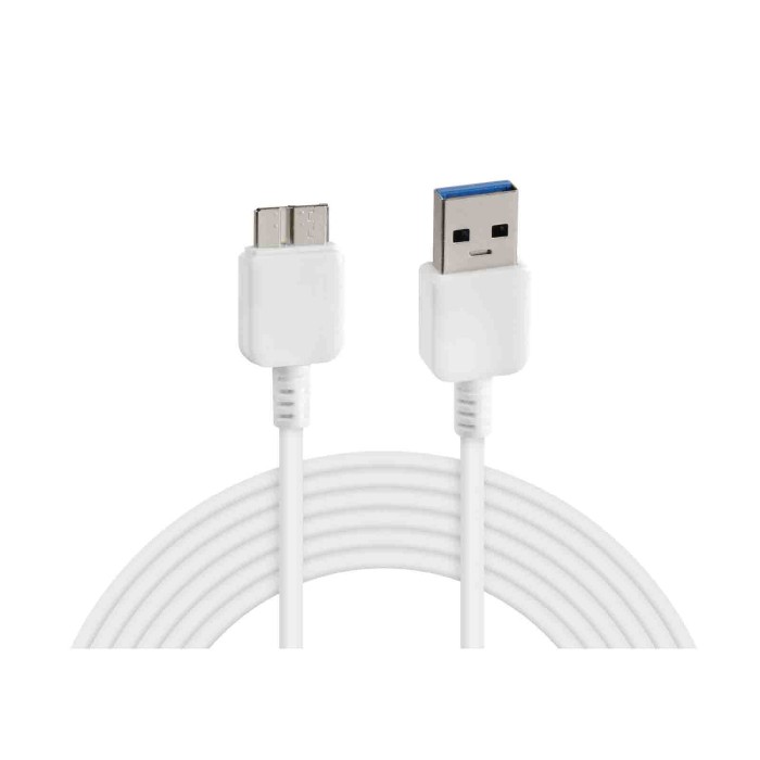 38934-S-11.JPG Cavo Usb   Usb 3.0 Micro B 100 Cm Bianco Mini Usb/usb 3.0/samsung Dock Cavi